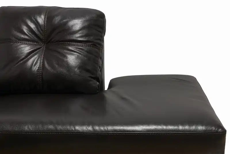 Made in Canada Addison 2-Piece Right-Facing Leather-Look Fabric Sectional with Removable Seat Cushions