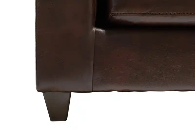 Made in Canada Addison 2-Piece Right-Facing Leather-Look Fabric Sectional with Removable Seat Cushions