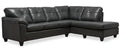 Made in Canada Addison 2-Piece Right-Facing Leather-Look Fabric Sectional with Removable Seat Cushions