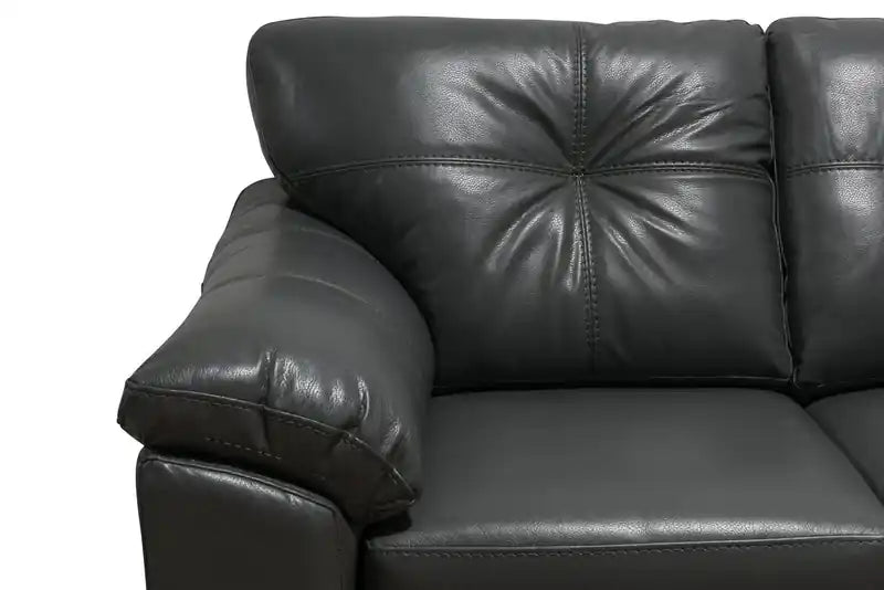 Made in Canada Addison 2-Piece Right-Facing Leather-Look Fabric Sectional with Removable Seat Cushions