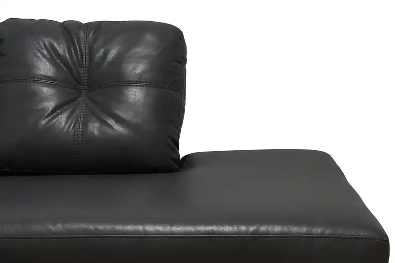 Made in Canada Addison 2-Piece Right-Facing Leather-Look Fabric Sectional with Removable Seat Cushions