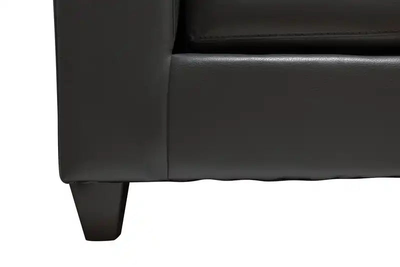 Made in Canada Addison 2-Piece Right-Facing Leather-Look Fabric Sectional with Removable Seat Cushions
