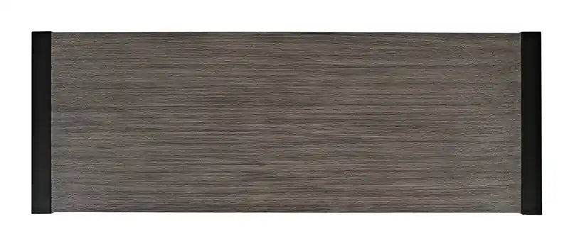 Apex 50 Modern Sofa Table with Shelf - Grey with Black Metal Legs