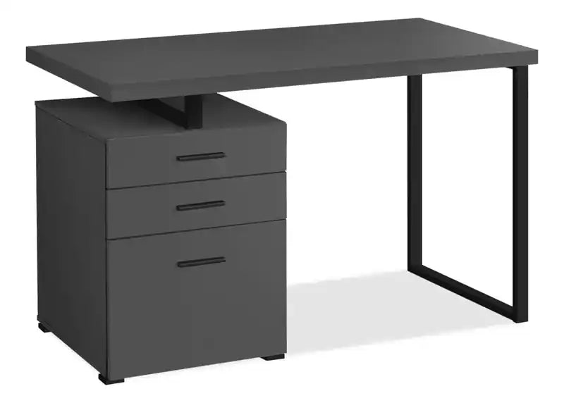 Clayton 47.25 Reversible Office Desk with 3-Drawers