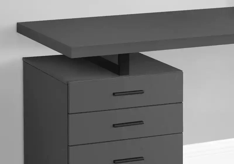Clayton 47.25 Reversible Office Desk with 3-Drawers