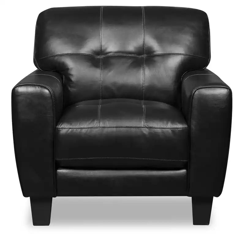 Curt 41 Genuine Leather Chair with Button Tufting