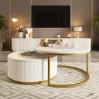 27.6 Table basse gigogne moderne avec tiroir de rangement