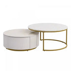 27.6 Table basse gigogne moderne avec tiroir de rangement