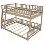 Sabrina Full Xl Over Queen Solid Wood Convertible Design Bunk Bed With Ladder