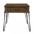 Hughey End Table With 1 Drawer, Rustic Oak