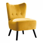 Fauteuil d'appoint velours jaune