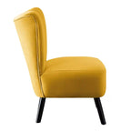 Fauteuil d'appoint velours jaune