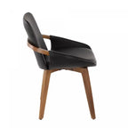 Chaise de salle à manger du milieu du siècle - Noyer/Noir