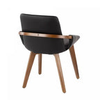 Chaise de salle à manger du milieu du siècle - Noyer/Noir