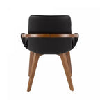 Chaise de salle à manger du milieu du siècle - Noyer/Noir