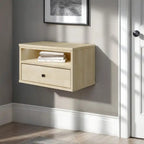 Table de chevet flottante LED - Chêne blanchi