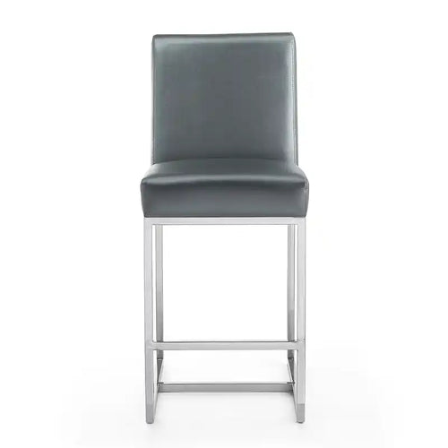 37.2 Polished Chrome Stainless Steel Counter Height Barstool