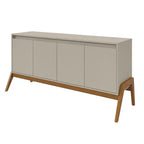 Buffet Mid-Century Modern 63.32 avec pieds en bois massif - Grège