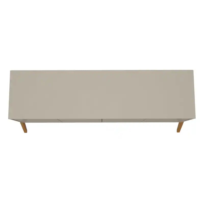 Manhattan Comfort Mid-Century Modern Gales 63.32 Sideboard with Solid Wood Legs - Greige