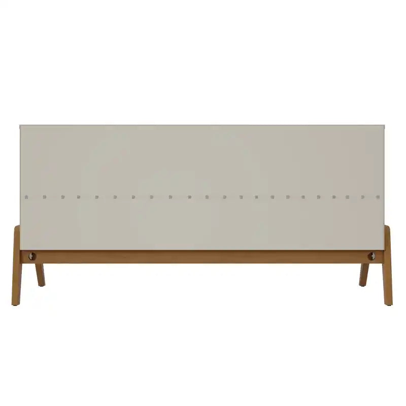 Manhattan Comfort Mid-Century Modern Gales 63.32 Sideboard with Solid Wood Legs - Greige