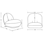 Fauteuil d'appoint moderne en chenille