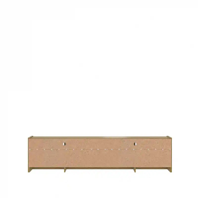 Manhattan Comfort Munoz 87.12 TV Stand with Three Compartments & Media Shelves - Off White Gloss
