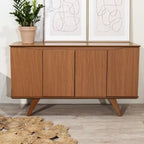 Manhattan Comfort Tudor Commode avec 4 étagères de 135 cm - Crème d'érable