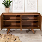 Manhattan Comfort Tudor Commode avec 4 étagères de 135 cm - Crème d'érable