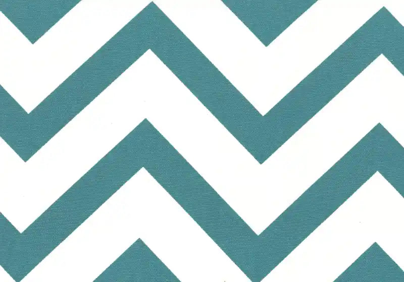 Teal Chevron Fabric and Chrome Metal Accent Chair