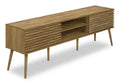 Gemma 72 Rustic TV Stand with Storage and Cable Management for TVs up to 80- Brown