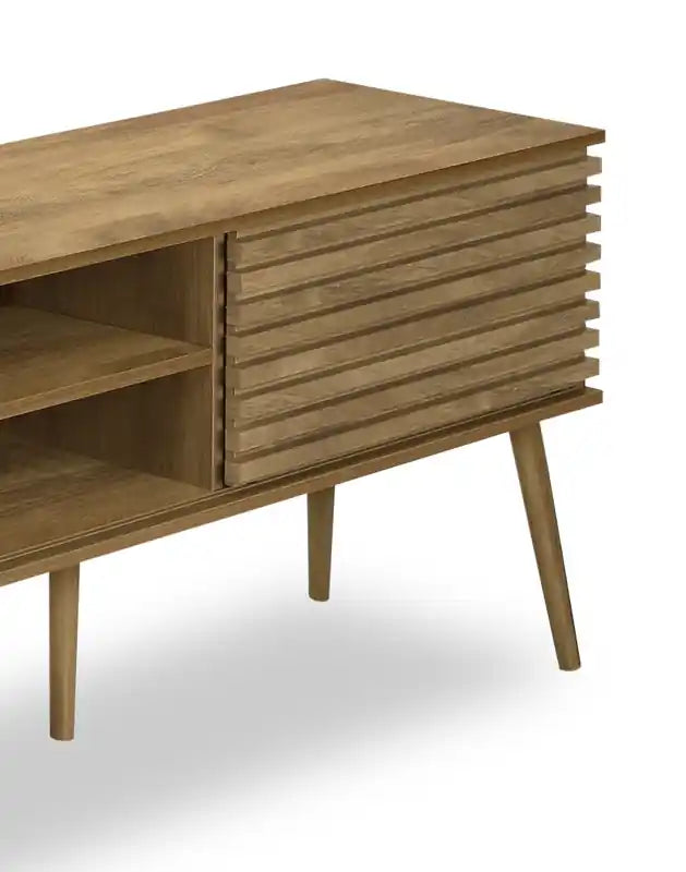 Gemma 72 Rustic TV Stand with Storage and Cable Management for TVs up to 80- Brown