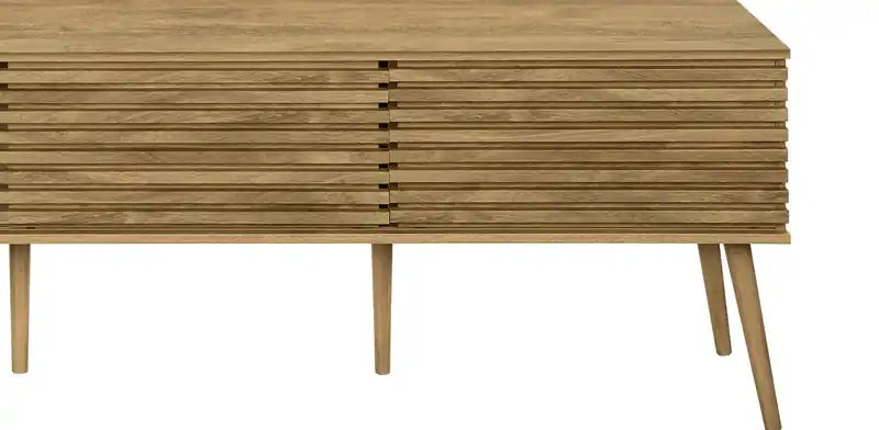 Gemma 72 Rustic TV Stand with Storage and Cable Management for TVs up to 80- Brown