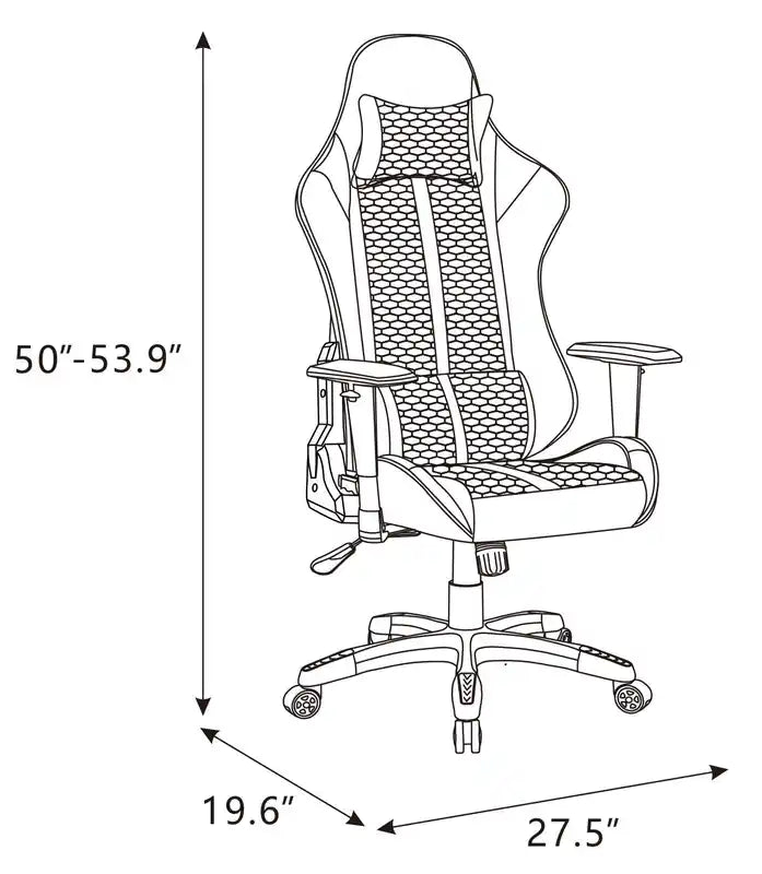 Hawk 27.5 Ergonomic Gaming Chair - Black & Red