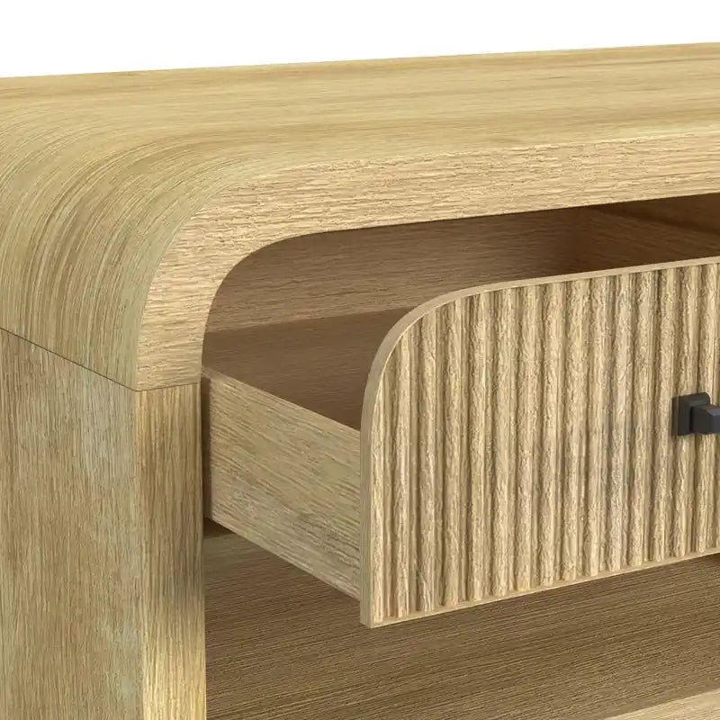 48 Modern Coffee Table with Storage, Shelf and Casters