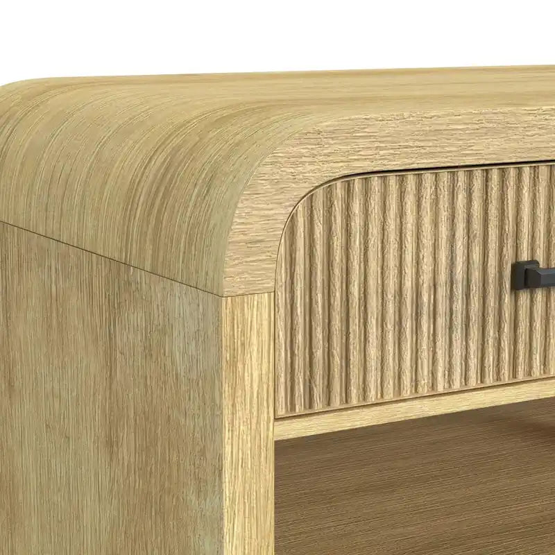 48 Modern Coffee Table with Storage, Shelf and Casters