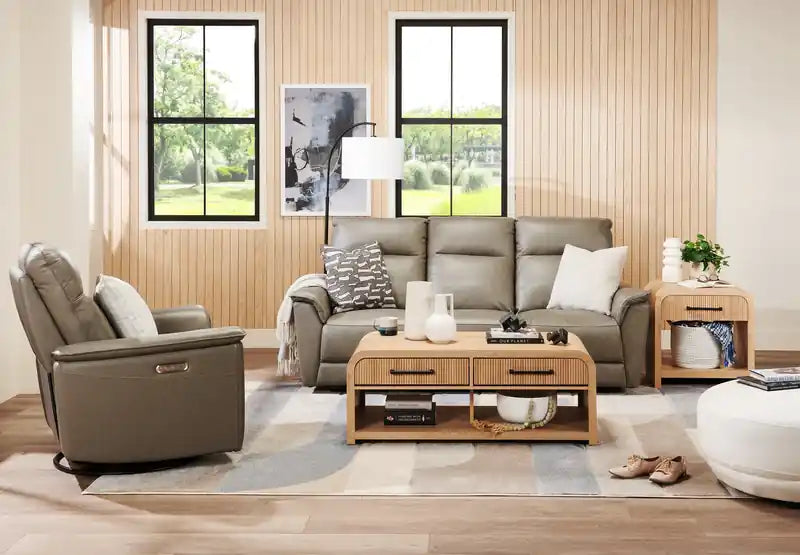 48 Modern Coffee Table with Storage, Shelf and Casters