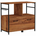 Vinsetto File Cabinet With Hanging Bars For A4 Letter Legal Size