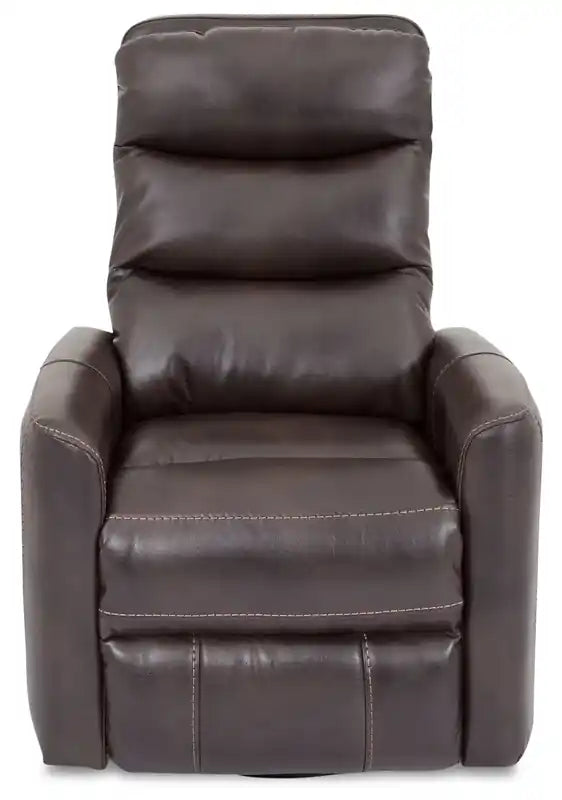 Cindy Crawford Home Quinn 31 Leather-Look Fabric Swivel Rocker Power Reclining Chair