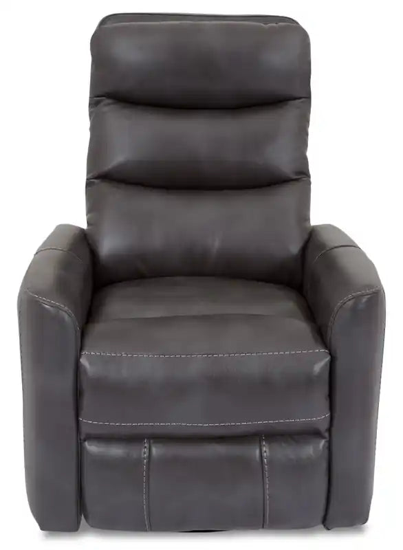 Cindy Crawford Home Quinn 31 Leather-Look Fabric Swivel Rocker Power Reclining Chair