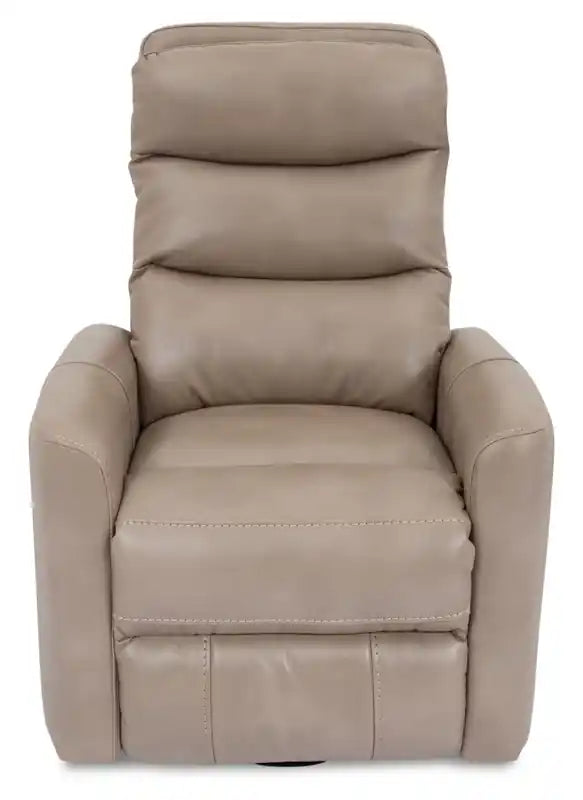 Cindy Crawford Home Quinn 31 Leather-Look Fabric Swivel Rocker Power Reclining Chair