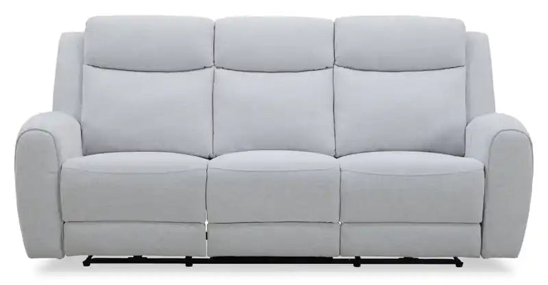 Reign 87 Fabric Power Reclining Sofa with USB Ports - Bronco Stone Grey