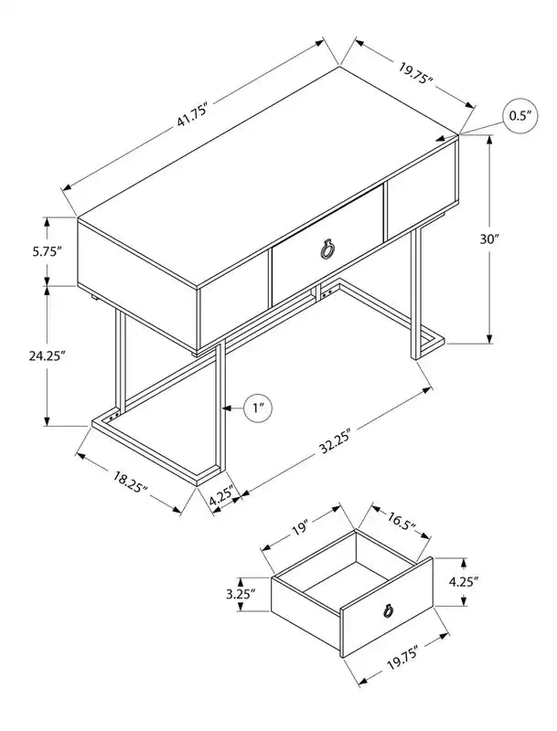 River 41.75 Office Desk with Drawer