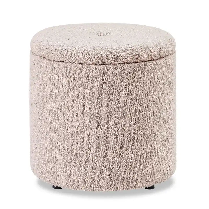 Saskatchewan 14.75 Round Fabric Storage Ottoman