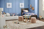 Saskatchewan Pouf de rangement rond en tissu 14,75