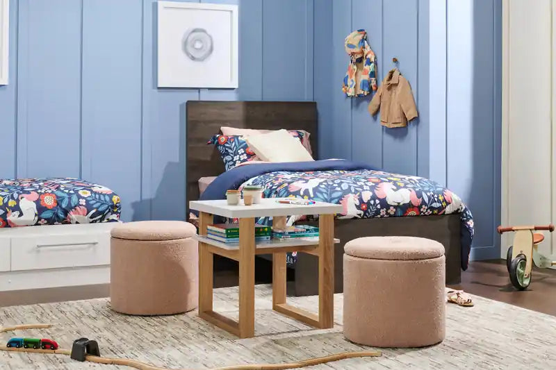 Saskatchewan 14.75 Round Fabric Storage Ottoman