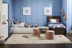 Saskatchewan Pouf de rangement rond en tissu 14,75