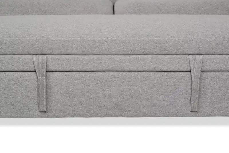 Wilson 77.5 Leather-Look Fabric Sleeper Sofa with Drop-Down Back Cushions and Metal Legs
